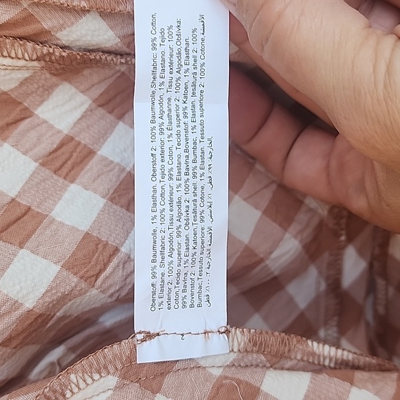 Daahls by Emma Roberts Luna Jumpsuit Romper 36 S Shorts Mocha Plaid Checks - Picture 11 of 15